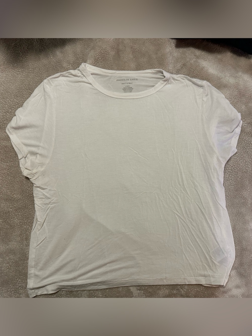 American Eagle Outfitters White Short Sleeve Crewneck Tee